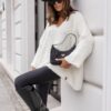 COCOMORE Sweter Oversize Boucle Ecru NEW - obrazek 4