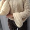 YARN Premium Sweter SUPER KID MOHER Beżowy Nowość - obrazek 9