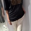 COCOMORE T- shirt Bluzka Czarny z Nadrukiem Róża + Panterka 36/S NEW) - obrazek 7