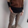 COCOMORE Sweter Bluza w Pasy Beżowy Melanżowy + Brązowy + Czarny NEW - obrazek 4