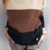 COCOMORE Sweter Bluza w Pasy Beżowy Melanżowy + Brązowy + Czarny NEW - obrazek 3