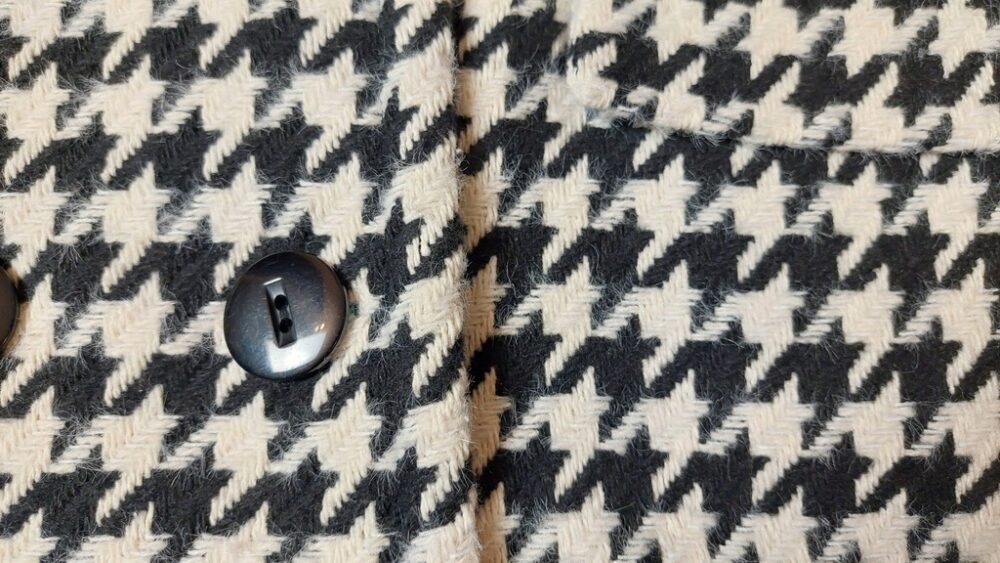 Płaszcz w Pepitkę Czarny + Biały BB 42/XL - obrazek 13