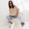COCOMORE Sweter Bluzka Oversize Beżowy NEW - obrazek 4