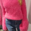 YARN Premium Sweter SUPER KID MOHER Amarantowy Nowość - obrazek 10