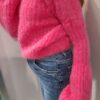 YARN Premium Sweter SUPER KID MOHER Amarantowy Nowość - obrazek 4