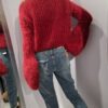 YARN Premium Sweter SUPER KID MOHER Bordowy Nowość - obrazek 8