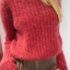 YARN Premium Sweter SUPER KID MOHER Bordowy Nowość - obrazek 2