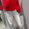 YARN Premium Sweter SUPER KID MOHER Czerwony Nowość - obrazek 3