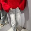 YARN Premium Sweter SUPER KID MOHER Czerwony Nowość - obrazek 4