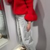 YARN Premium Sweter SUPER KID MOHER Czerwony Nowość - obrazek 5