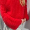 YARN Premium Sweter SUPER KID MOHER Czerwony Nowość - obrazek 7
