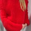 YARN Premium Sweter SUPER KID MOHER Czerwony Nowość - obrazek 2