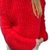 YARN Premium Sweter SUPER KID MOHER Czerwony Nowość