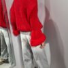 YARN Premium Sweter SUPER KID MOHER Czerwony Nowość - obrazek 9