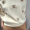 Bluza Damska z Naszywkami Wiśnie  Kremowa UNI - obrazek 3