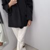 COCOMORE Marynarka Kurtka Oversize Nubuk Czarna NEW - obrazek 10