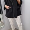 COCOMORE Marynarka Kurtka Oversize Nubuk Czarna NEW - obrazek 5