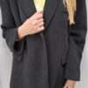 COCOMORE Marynarka Kurtka Oversize Nubuk Czarna NEW - obrazek 2