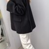 COCOMORE Marynarka Kurtka Oversize Nubuk Czarna NEW - obrazek 8
